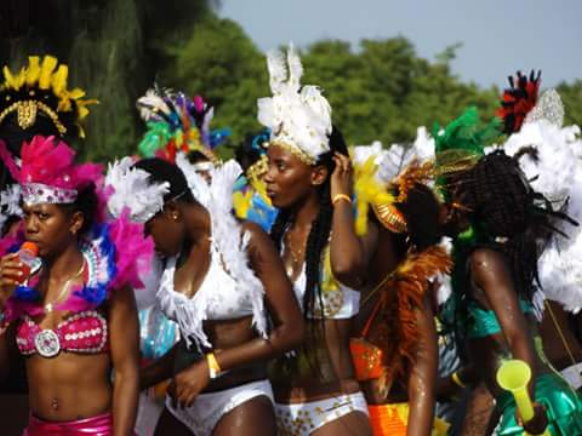 A scene from Vieux Fort carnival in Saint Lucia 