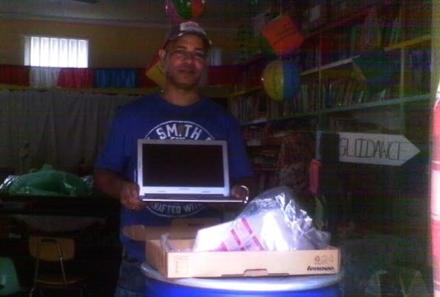 Last year Blanchard donated a laptop and other supplies to the St. Luke's Primary School