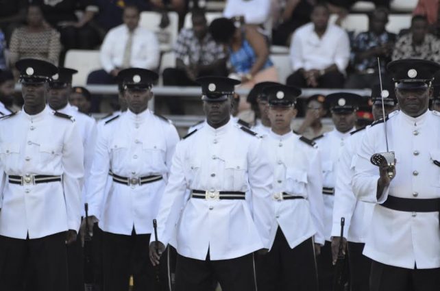 New police officers on parade last week 