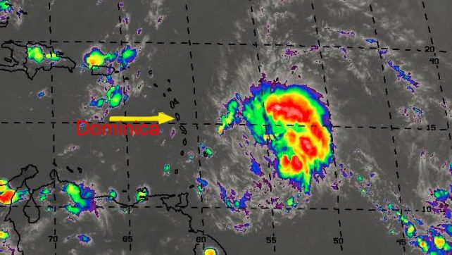 Enhanced infrared image of Invest 97L at 5:15 pm EDT on Tuesday. Image credit: NASA/MSFC Earth Science Office.