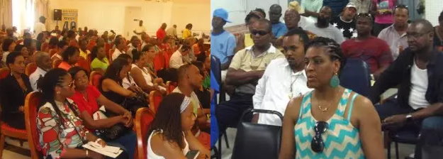 Past meetings with visiting Dominicans: the government (left) and the opposition (right)