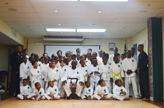 Sensei Robin and students of the Universal Martial Arts Academy