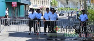 Heavy police presence in Roseau