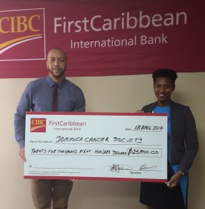 BUSINESS BYTE: CIBC First Caribbean donates to Dominican Cancer Society   