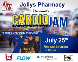 BUSINESS BYTE: Jollys Pharmacy holds CardioJam Volume 17 on Roseau Bayfront