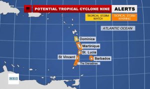 Tropical Storm Watch issued for Dominica