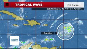 WEATHER UPDATE: Tropical wave causes showers and thunderstorms