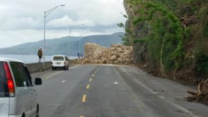Major Landslide Under Canefield Cliff