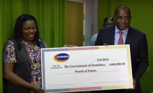 Harris Paints donates painting supplies to Dominica