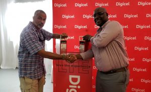 Digicel makes donation to Amateur Radio Club
