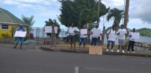Portsmouth residents stage protest; one in Roseau continues
