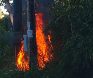 IN PICTURES (Update): Transformer on fire