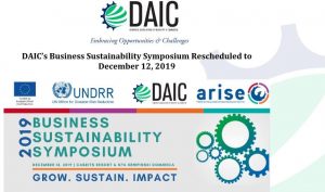 DAIC sustainability symposium rescheduled to tomorrow