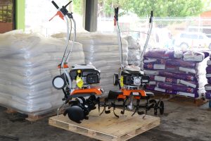 Emergency Agricultural Livelihoods and Climate Resilience Project hand over inputs and equipment to government departments