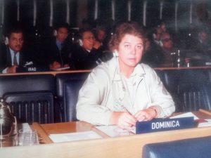 The passing of a former ambassador of Dominica, Angela Benjamin