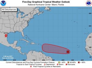 WEATHER UPDATE(6 PM July 26): Tropical wave conditions expected to affect Dominica tonight, tomorrow and later in the week