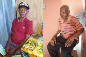 HIGHLIGHTING THE ELDERLY: Centenarians Daniel Phillip and Wallis Michel Matthew
