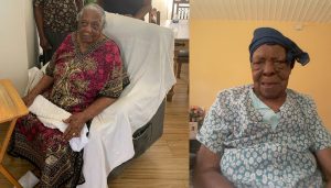 HIGLIGHTING THE ELDERLY: Celina Baptiste and Edlyn Lynch