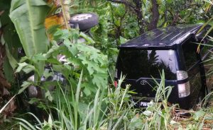 Two vehicles run off road following collision at Corona