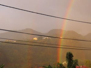 A triple rainbow in Dominica?