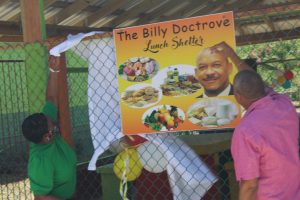 Doctrove donates food shelter to Massacre/Canefield school