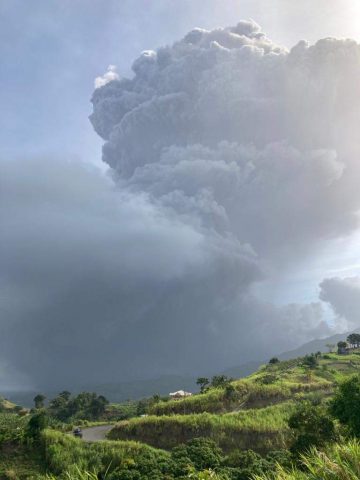 La Soufrière volcano in St. Vincent erupts; alert level raised to red ...