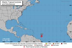 WEATHER (12:00PM, July 1): Tropical storm winds, heavy rainfall expected over Dominica on Friday