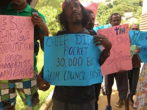 Kalinago protesters demand explanation for Council funds alleged missing