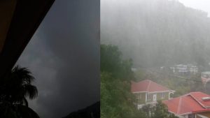 WEATHER (6:00 AM, August 23): Occasional cloudiness, showers, increase in dust haze during next 24 hours