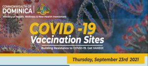 COMBATTING COVID-19: Testing and Vaccination sites 23rd September 2021