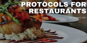 COMBATTING COVID-19: Business protocols for restaurants September 8th 2021