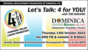 NDFD’S Let’s Talk: ‘4 for you Pandemic Relief Loans’ Promotion hosted by Tim Durand