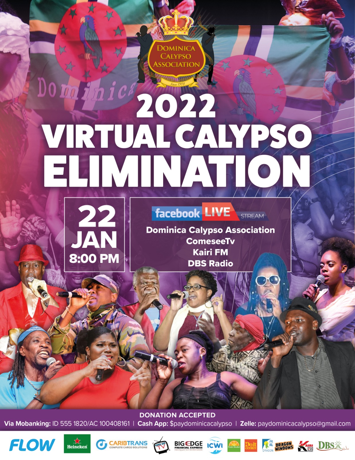 LIVE NOW Dominica Calypso Association 2022 Virtual Calypso Elimination