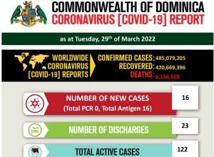 COVID-19 Statistics for Dominica as of 29th March 2022