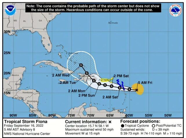 Ts Fiona Projected To Move Closer To Dominica; Parents Advised To Keep 