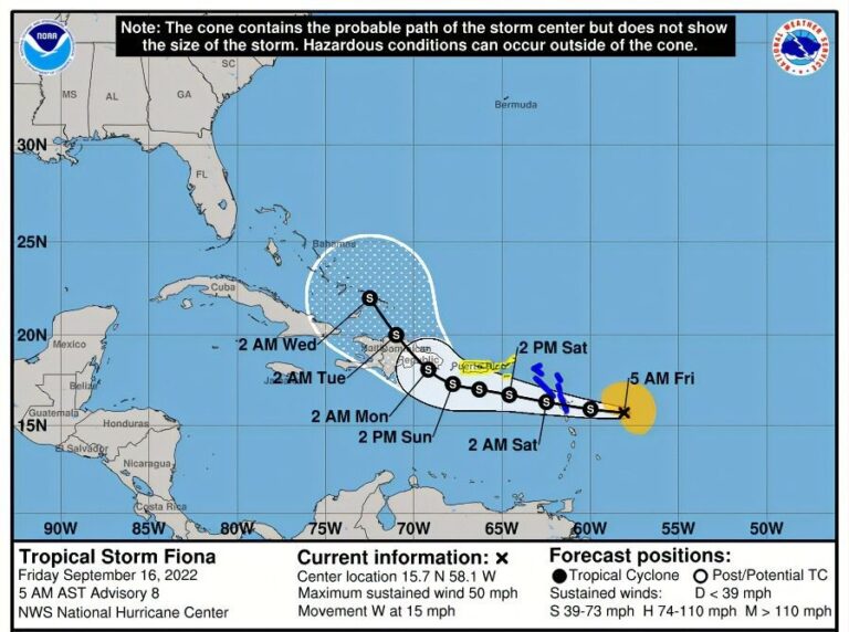 TS Fiona projected to move closer to Dominica; parents advised to keep ...