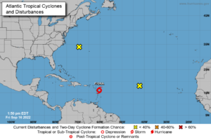 WEATHER (2:00 PM, September 16): Tropical Storm Watch remains in effect for Dominica