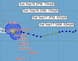 WEATHER (6:00 AM, September 17): Tropical Storm Watch discontinued for Dominica