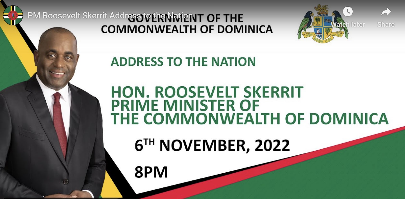 Address by PM Skerrit to the nation at 8:00 p.m. - Dominica News Online