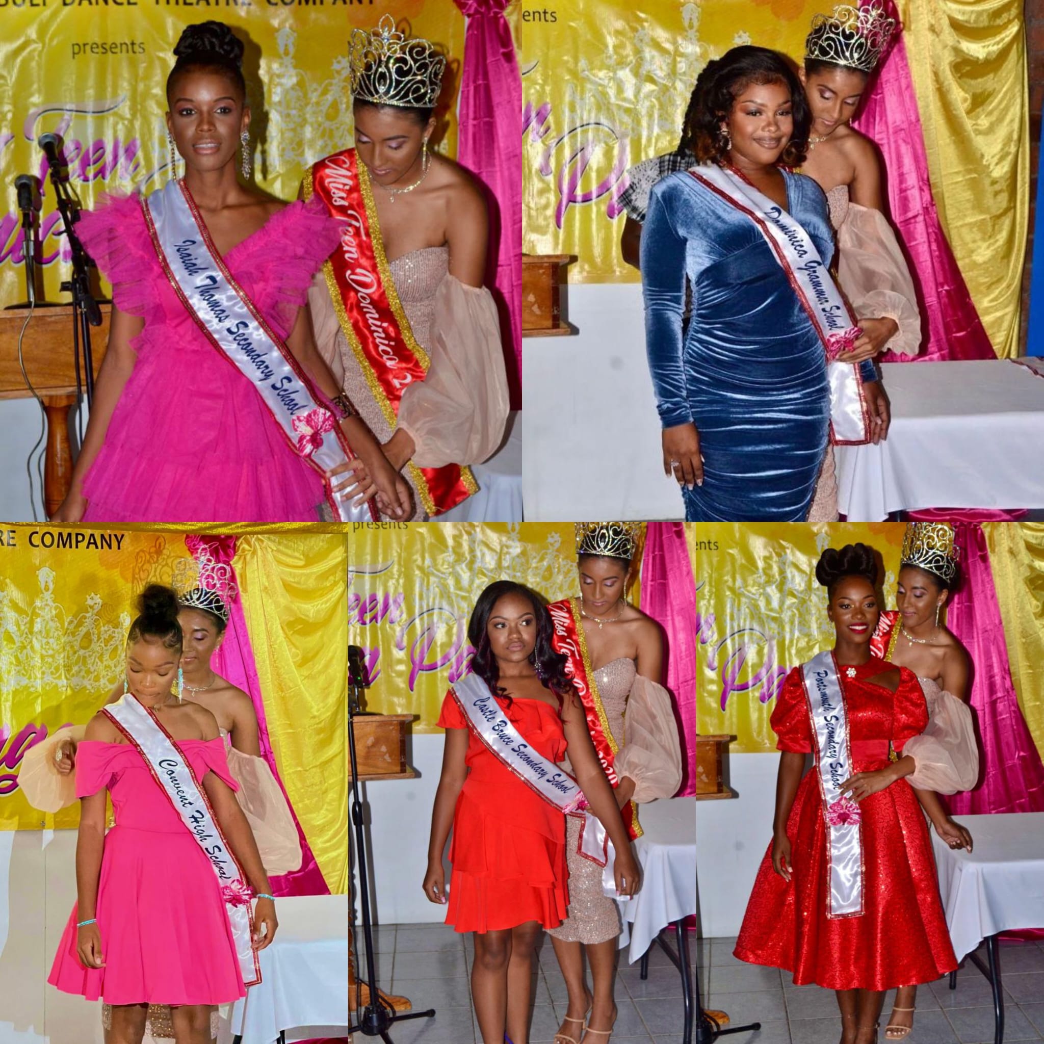 Five Young Ladies Officially Sashed For The 44th Miss Teen Dominica   Miss Teen Dominica 2023 Contestants Being Sashed By The Reigning Miss Teen Dominica Lytleen Julien. See Photo Album For Indiviaul Caption 