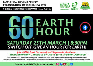 [PRESS RELEASE] NDFD will today lead observance of Earth Hour in Dominica for 3rd consecutive year
