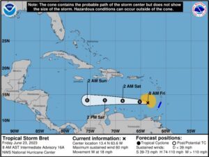 Tropical Storm Warning discontinued for Dominica; work resumes but schools remain closed