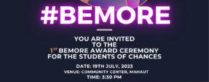 Be More Mentorship Foundation to host first Chances Award Ceremony