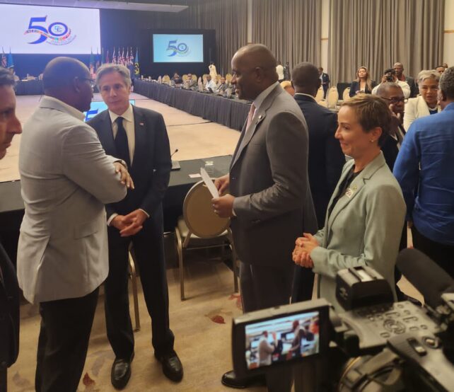 Skerrit with other attendees of the Heads of Government Conference