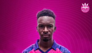 Dominica cricketer Alick Athanaze in action tonight in Caribbean Premier League