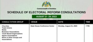 Public consultations on Electoral Reform continue this week