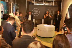 European Union and IICA inaugurate stand that demonstrates how satellite-based applications can benefit agriculture in the Americas 