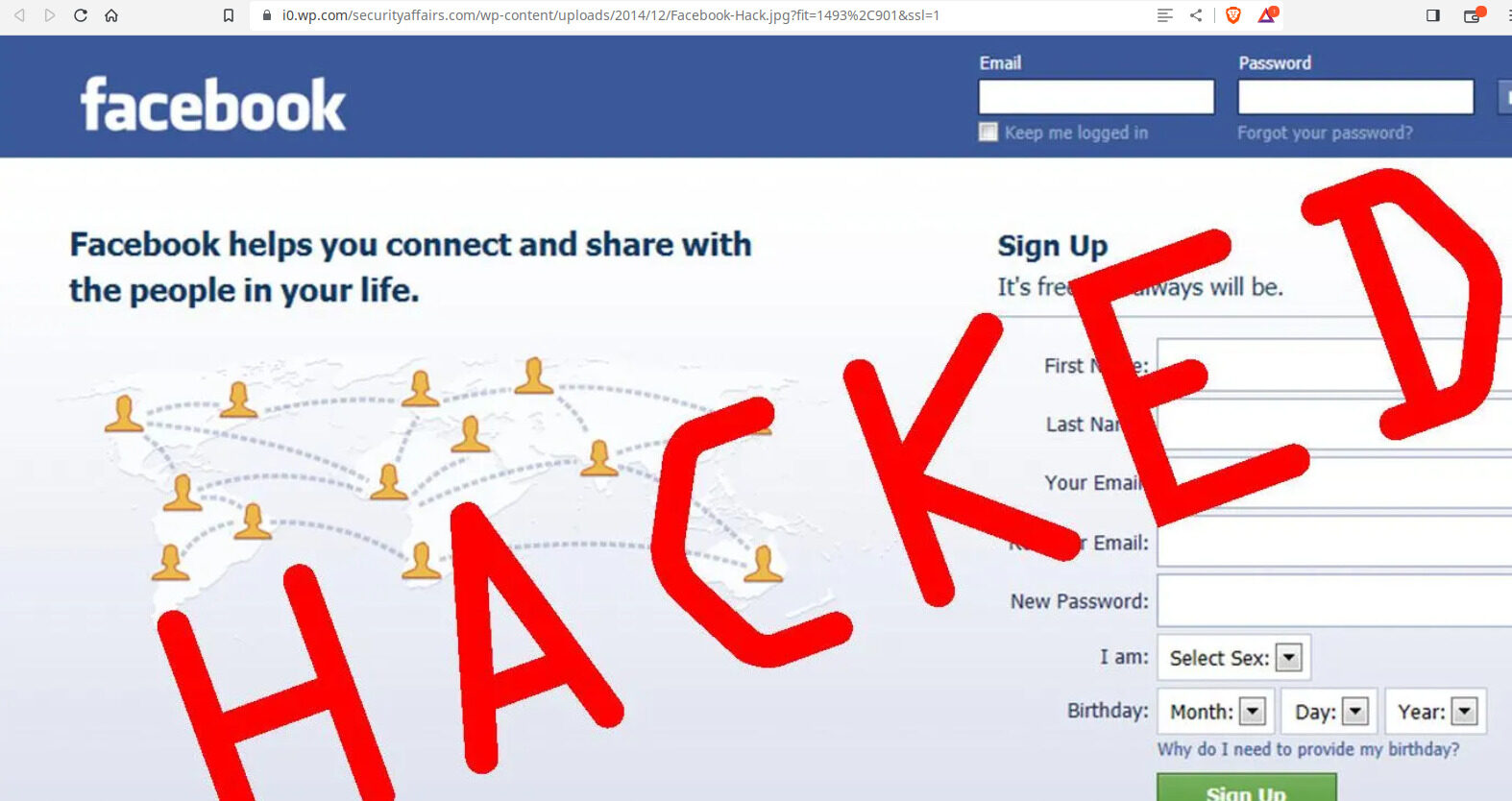 Facebook Attack. Facebook phishing.