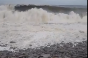 VIDEO: Early indications of the effect of Hurricane Tammy on the island