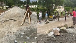 Police order Castle Bruce villagers involved in drain-clearing exercise to unblock road